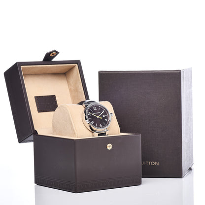 Louis Vuitton Stainless Steel Alligator 39mm Tambour Quartz Watch 8 of 8