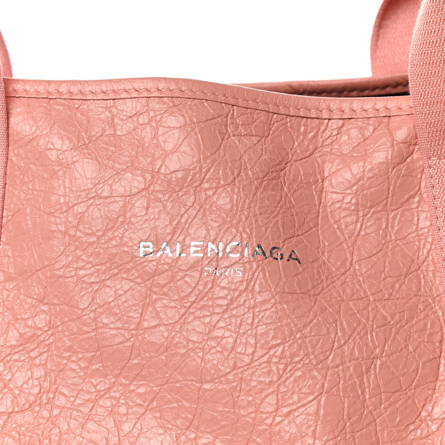 Balenciaga Agneau Stadio Ruban Viscose S Navy Cabas Rose Ballerine 8 of 10