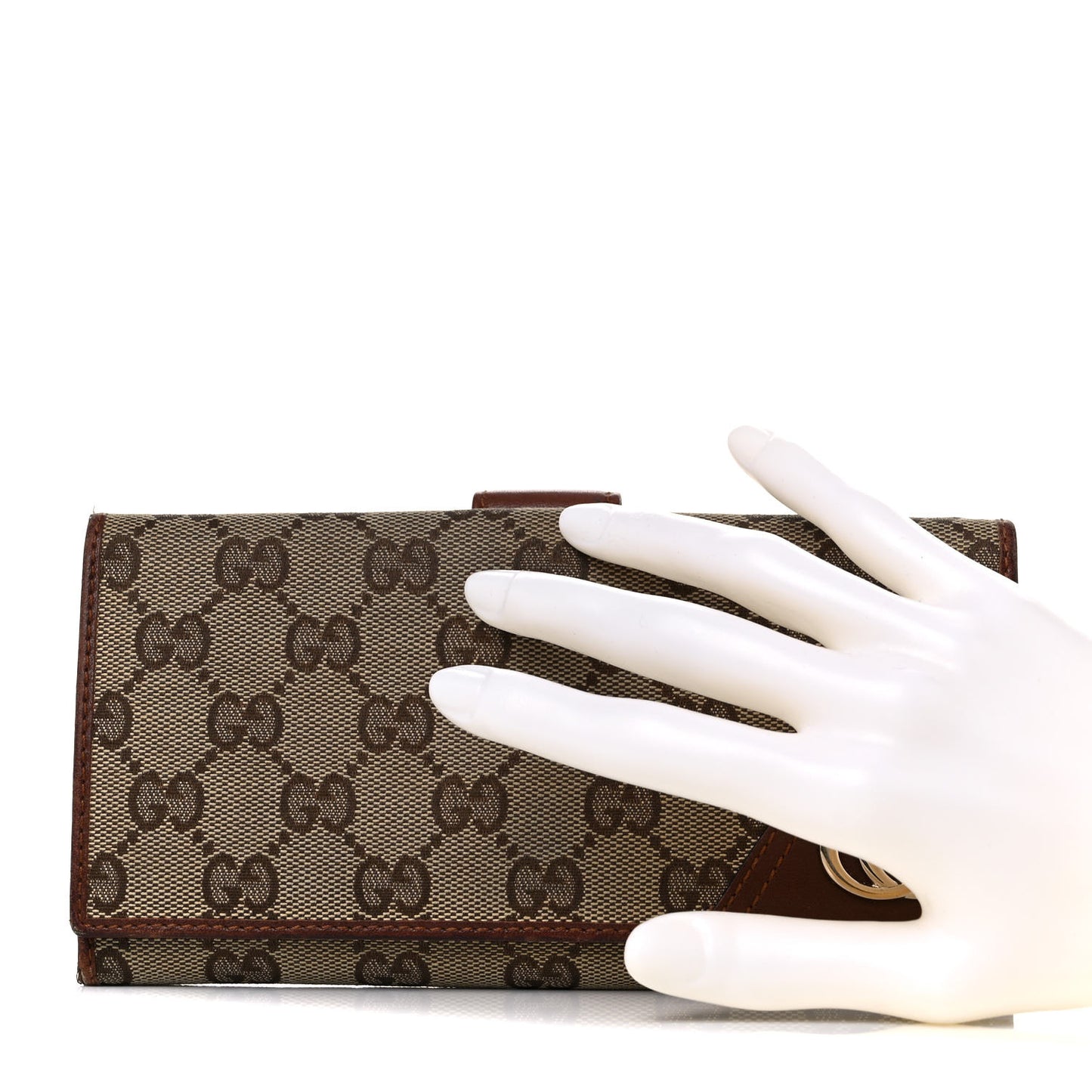 Monogram New Britt Continental Snap Wallet Dark Brown