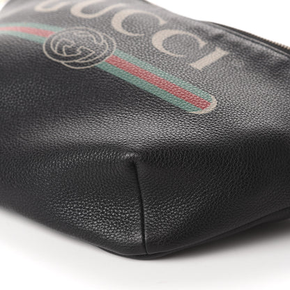 Gucci Grained Calfskin Logo Belt Bag Black 7 of 11