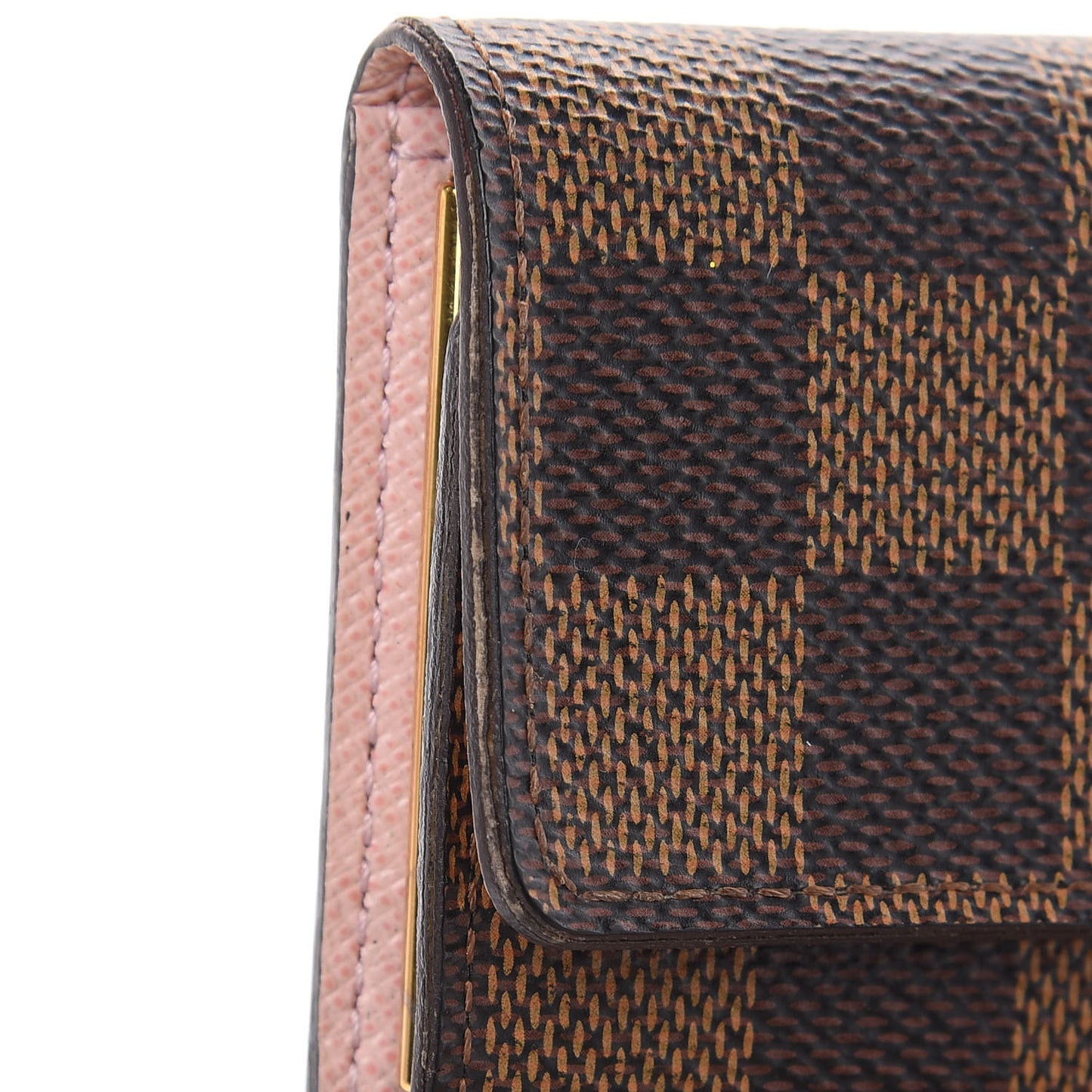 Damier Ebene Multicles 6 Key Holder Rose Ballerine