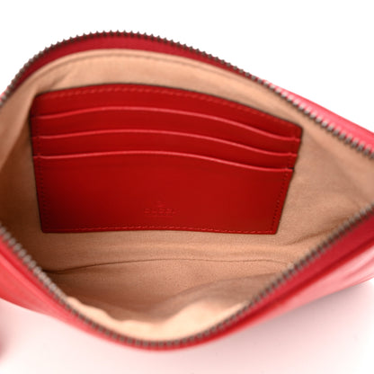 Gucci Calfskin Matelasse GG Marmont Wrist Wallet Hibiscus Red 5 of 9