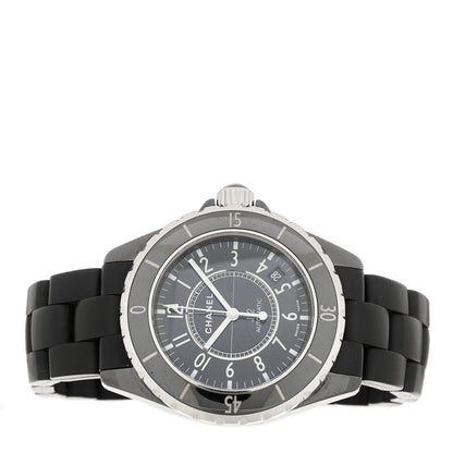 Chanel Stainless Steel Ceramic 38mm J12 Automatic Watch Black 2 of 5