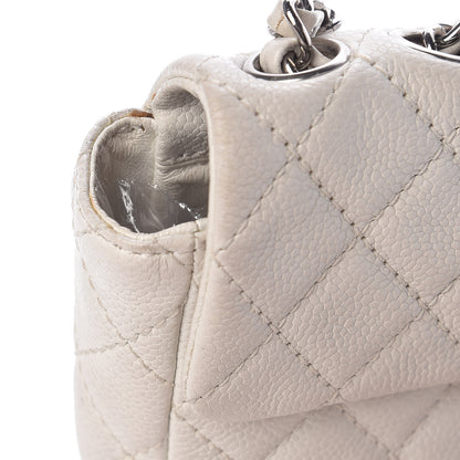 Chanel Soft Caviar Quilted East West Flap White 30 of 31