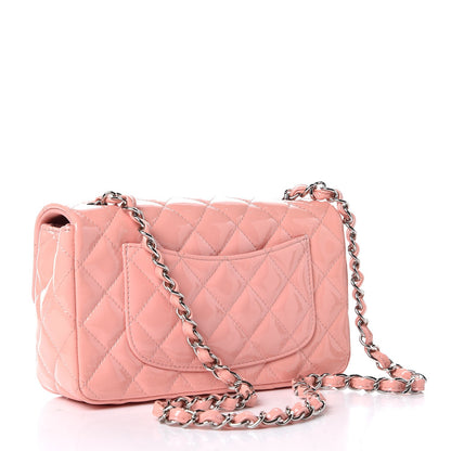 Chanel Patent Calfskin Quilted Mini Rectangular Flap Light Pink 3 of 8