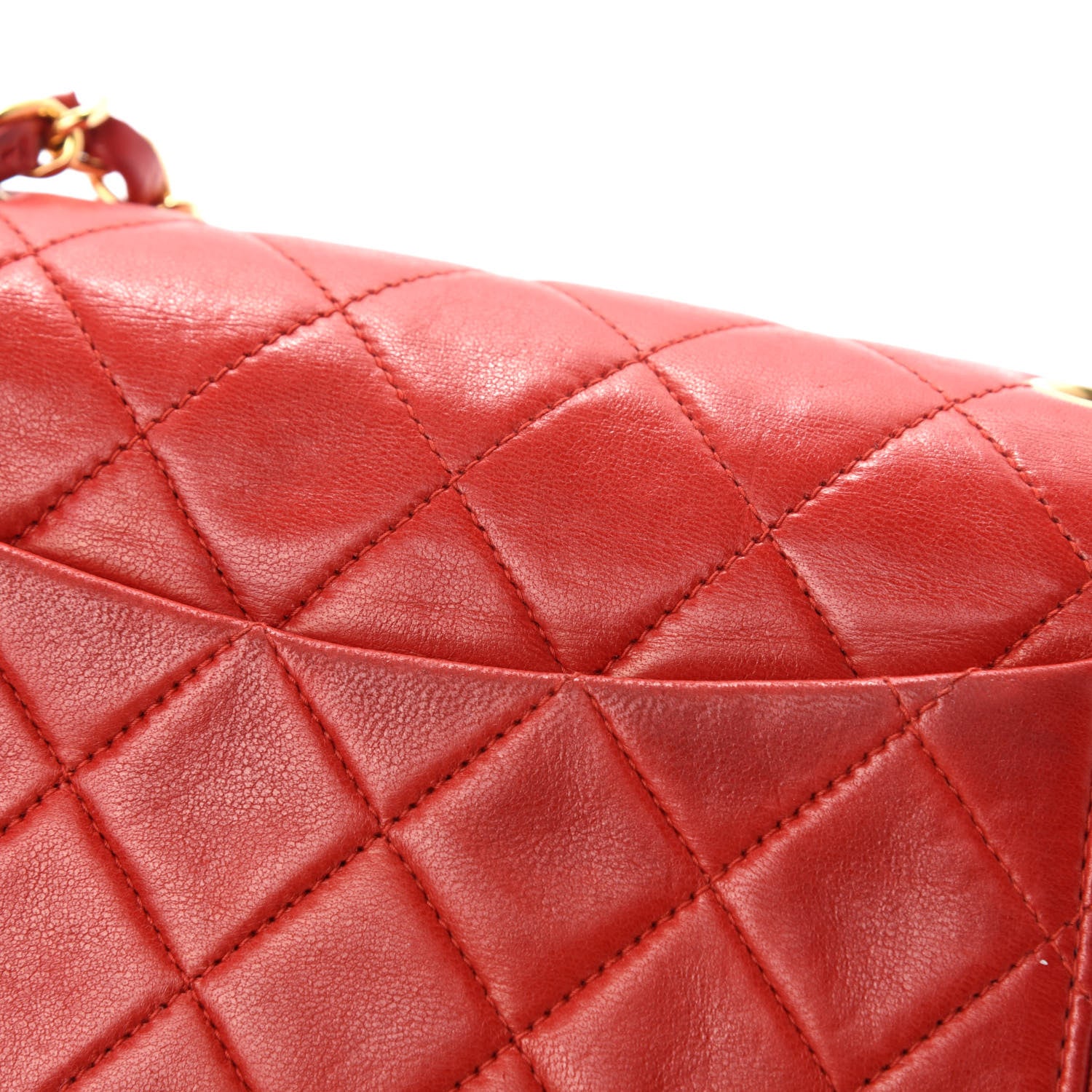 Chanel Lambskin Quilted Mini Square Flap Red 8 of 11