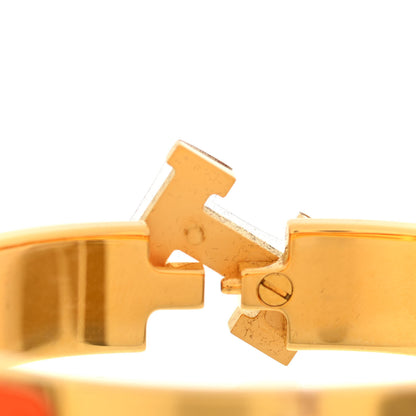 Hermes Enamel Narrow Clic Clac H Bracelet PM Orange 5 of 6