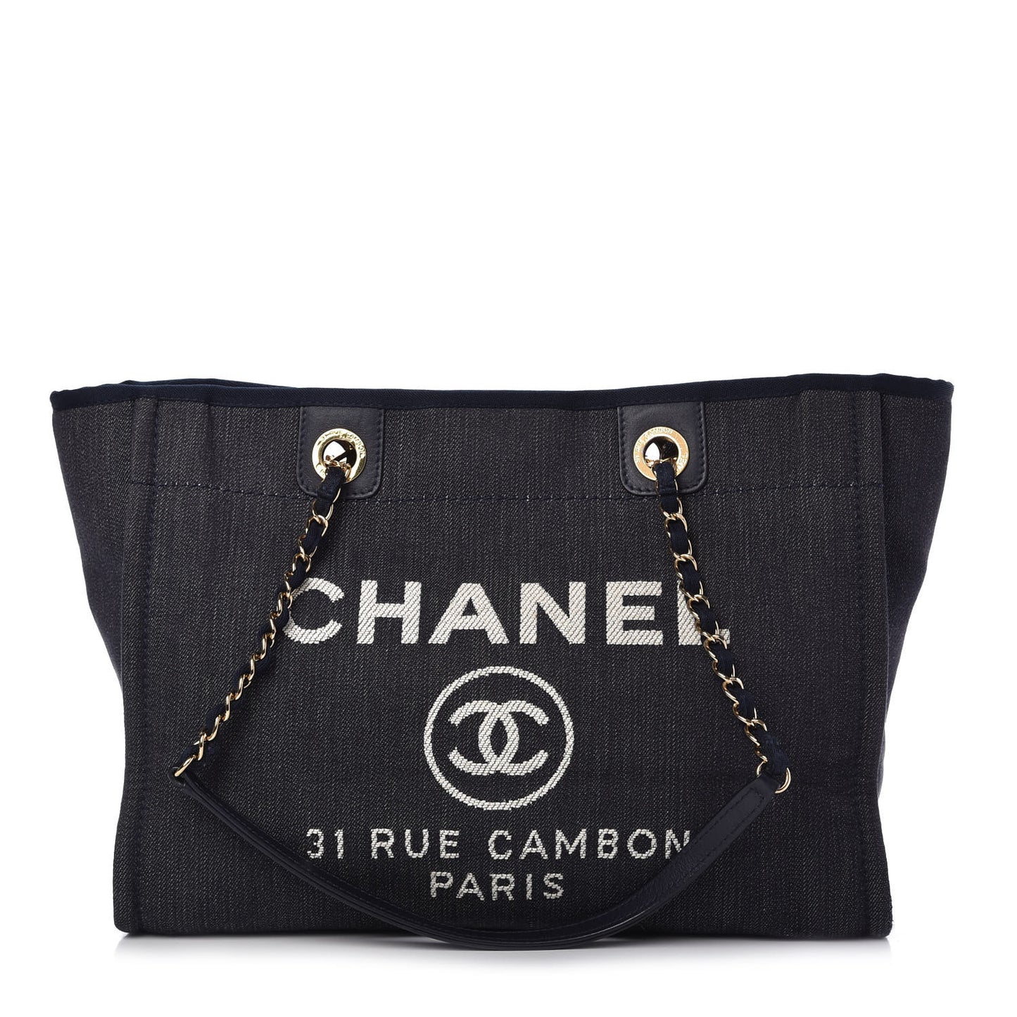 Denim Small Deauville Tote Dark Blue