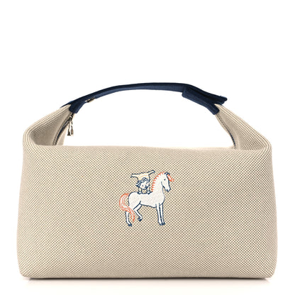Hermes Canvas Large Bride-A-Brac Cabriole Case Bleu Nattier 1 of 7