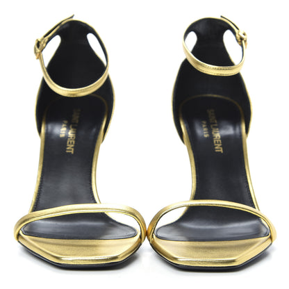 Saint Laurent Calfskin Opyum 85 Sandals 36 Oro 2 of 8