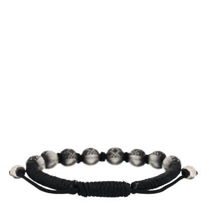 David Yurman Sterling Silver Black Diamonds Nylon Fortune Woven Bracelet Black 2 of 3
