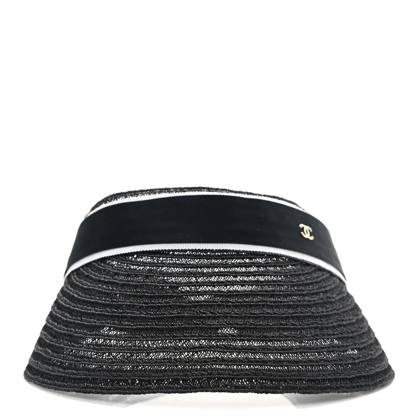 Abaca Cotton Ribbon Visor M Black