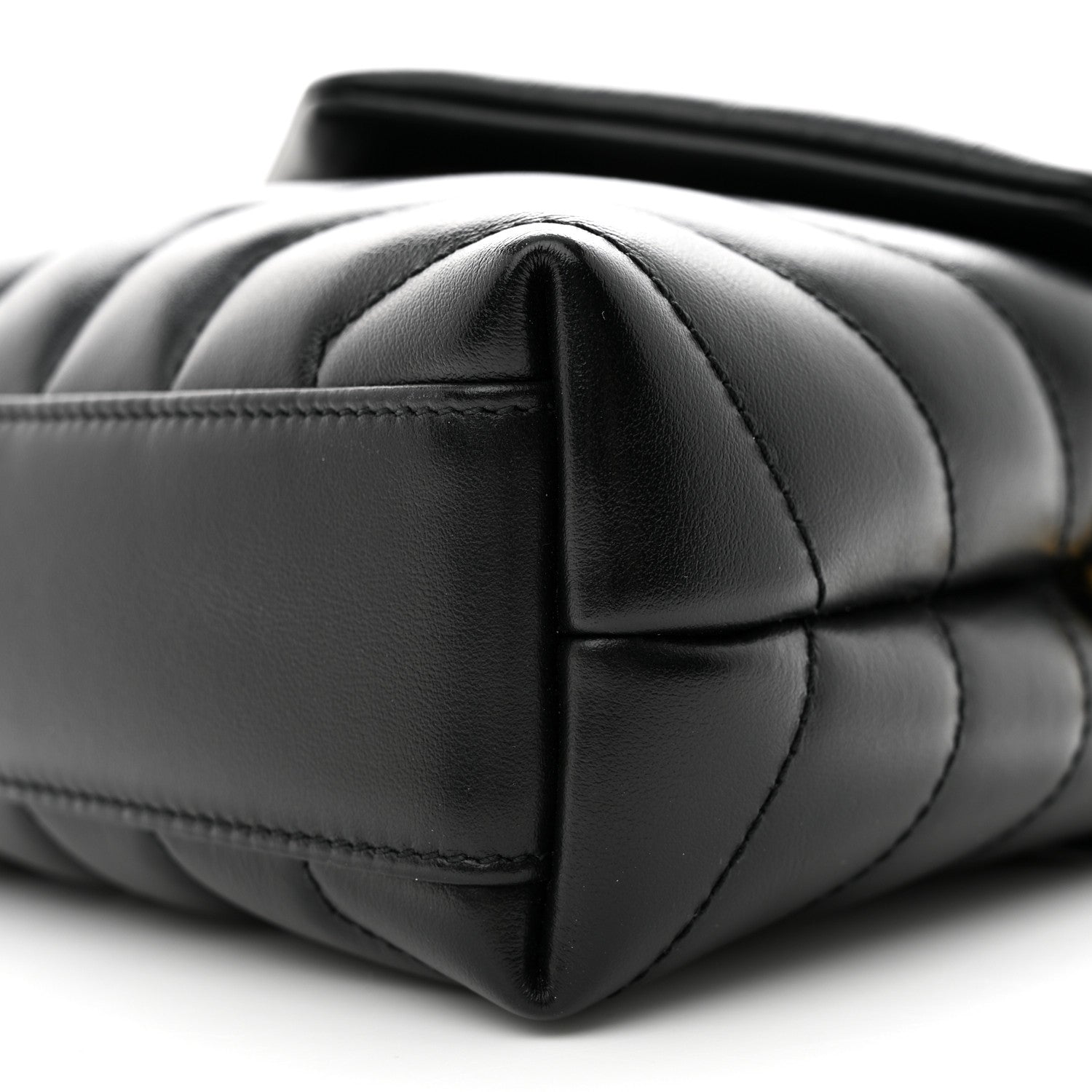 Saint Laurent Calfskin Y Quilted Monogram Toy Loulou Crossbody Bag Black 10 of 11