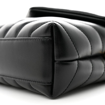 Saint Laurent Calfskin Y Quilted Monogram Toy Loulou Crossbody Bag Black 10 of 11