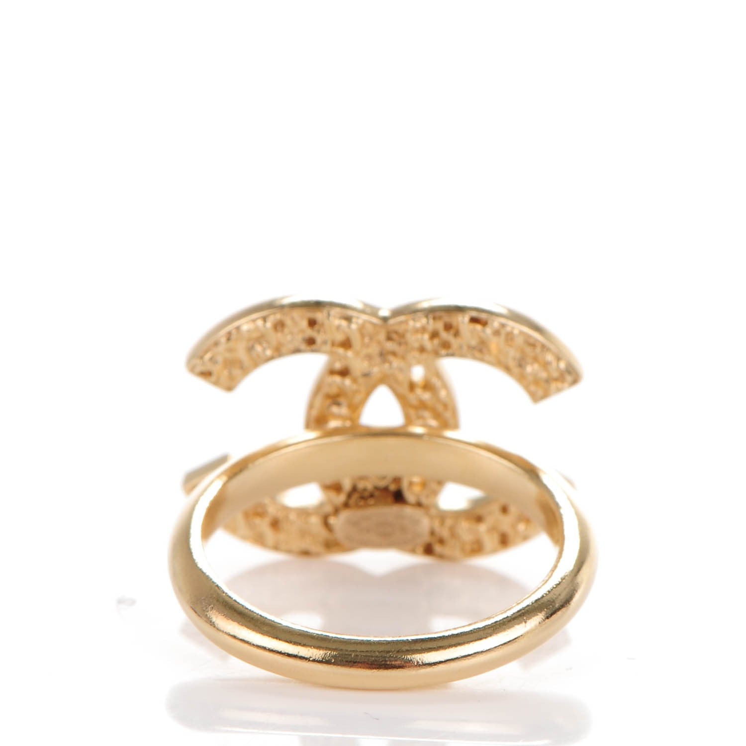 Chanel CC Logo Ring 6 Gold 3 of 4