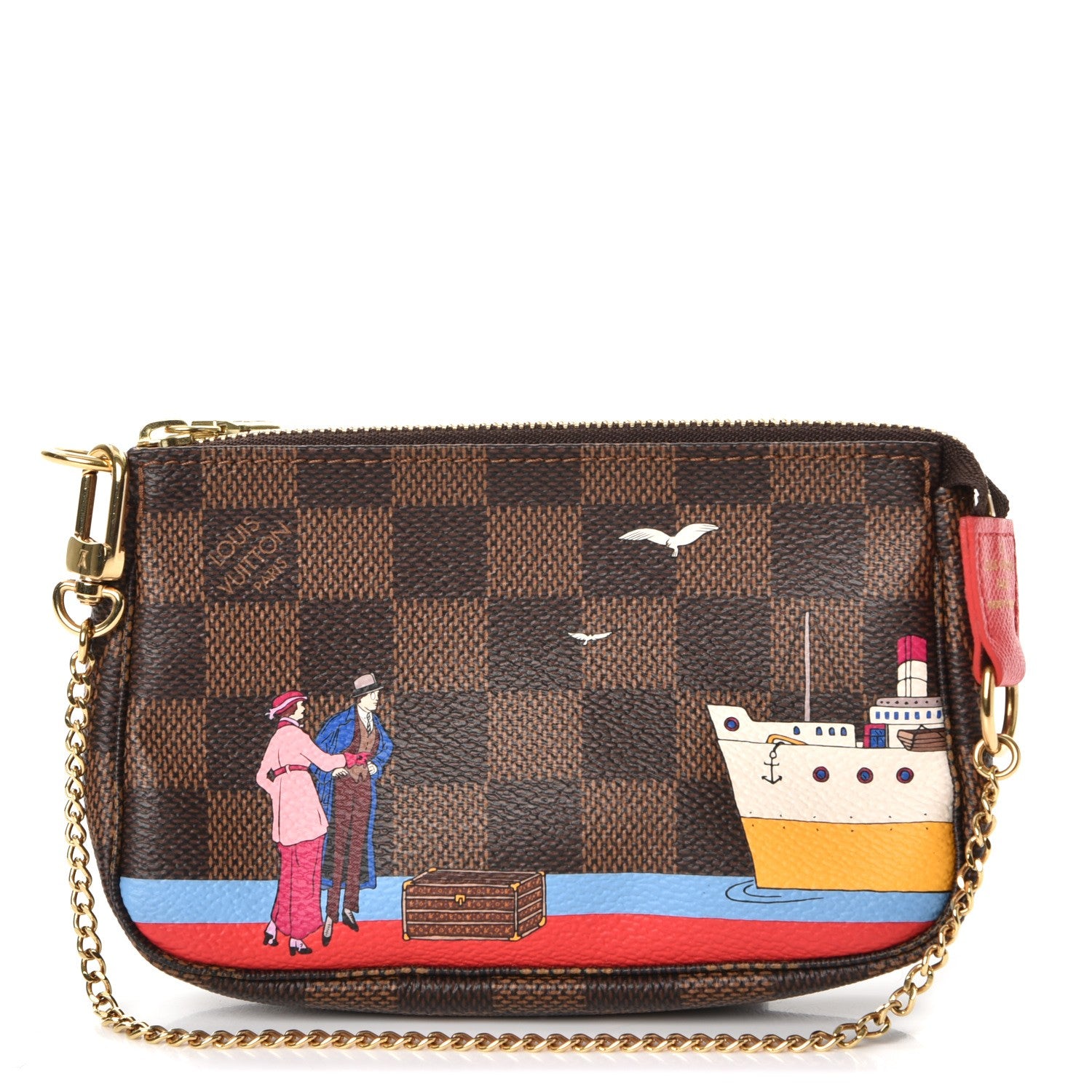 Louis Vuitton Damier Ebene 2016 Christmas Animation Mini Pochette Accessories 1 of 7