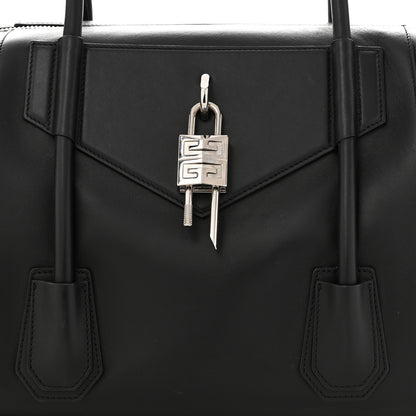 Givenchy Smooth Calfskin Medium Antigona Lock Duffle Bag Black 7 of 11