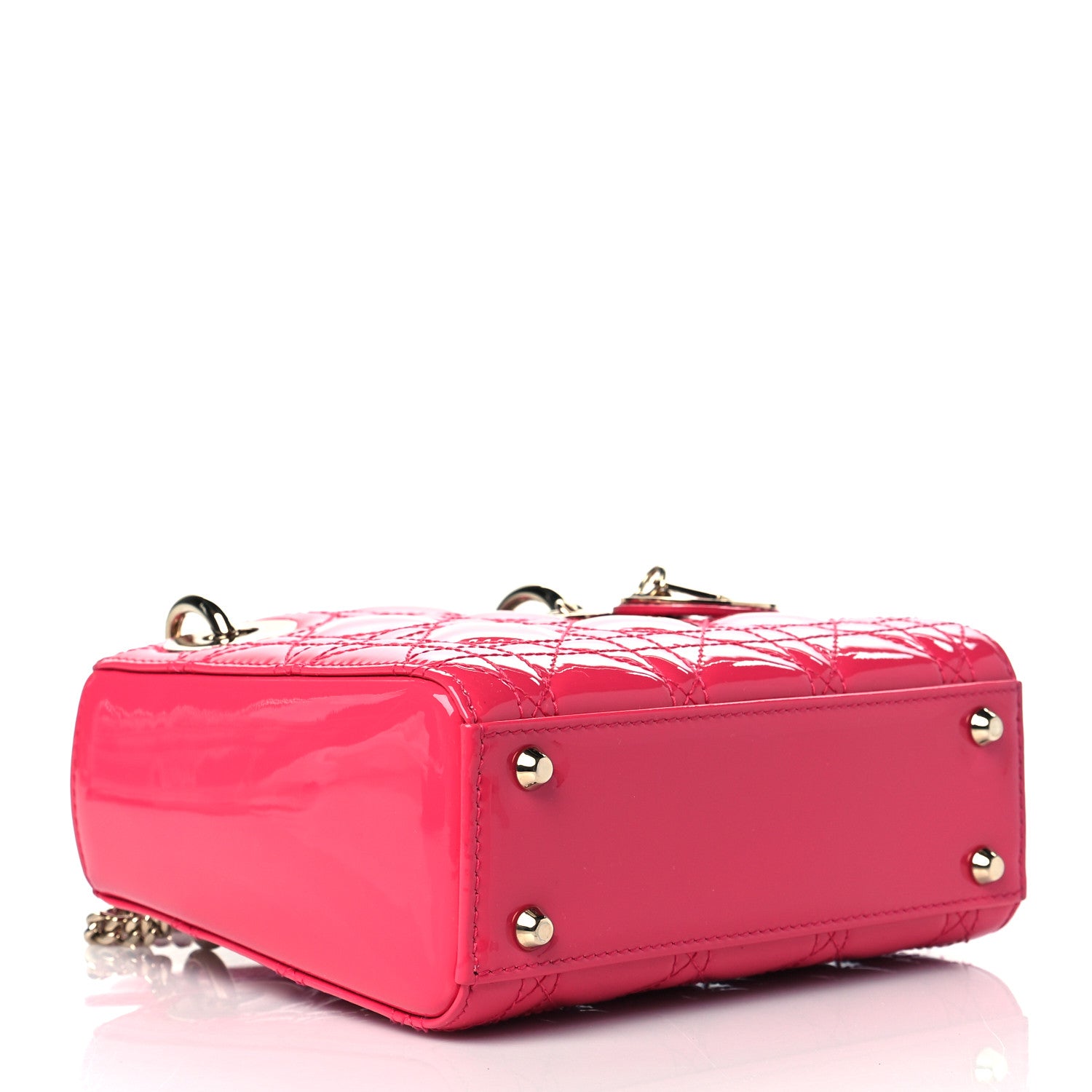 Christian Dior Patent Cannage Mini Lady Dior Pink 4 of 10
