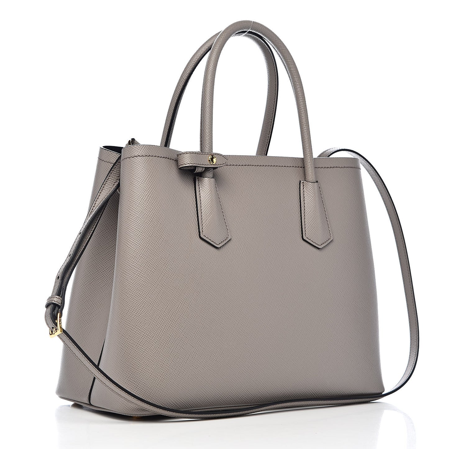 Saffiano Cuir Medium Double Bag Argilla
