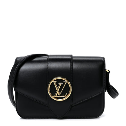 Louis Vuitton Smooth Calfskin LV Pont 9 Black 1 of 10