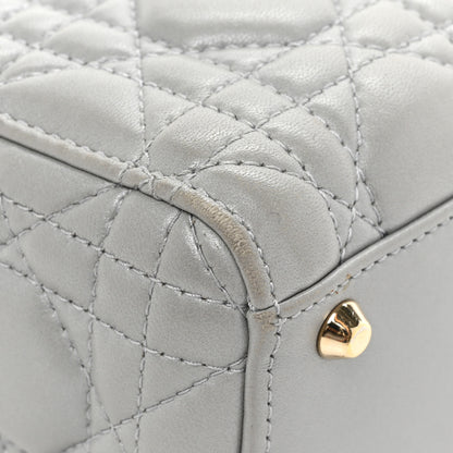 Christian Dior Metallic Lambskin Cannage Mini Lady Dior Grey 13 of 16