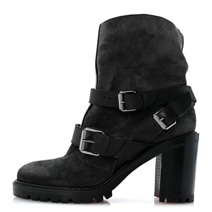 Christian Louboutin Calfskin Bouclette Viyonce 70 Boots 38 Charbon Black 1 of 8