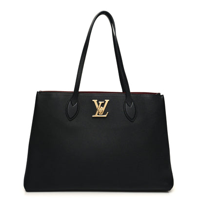 Louis Vuitton Grained Calfskin Lockme Shopper Black 1 of 10