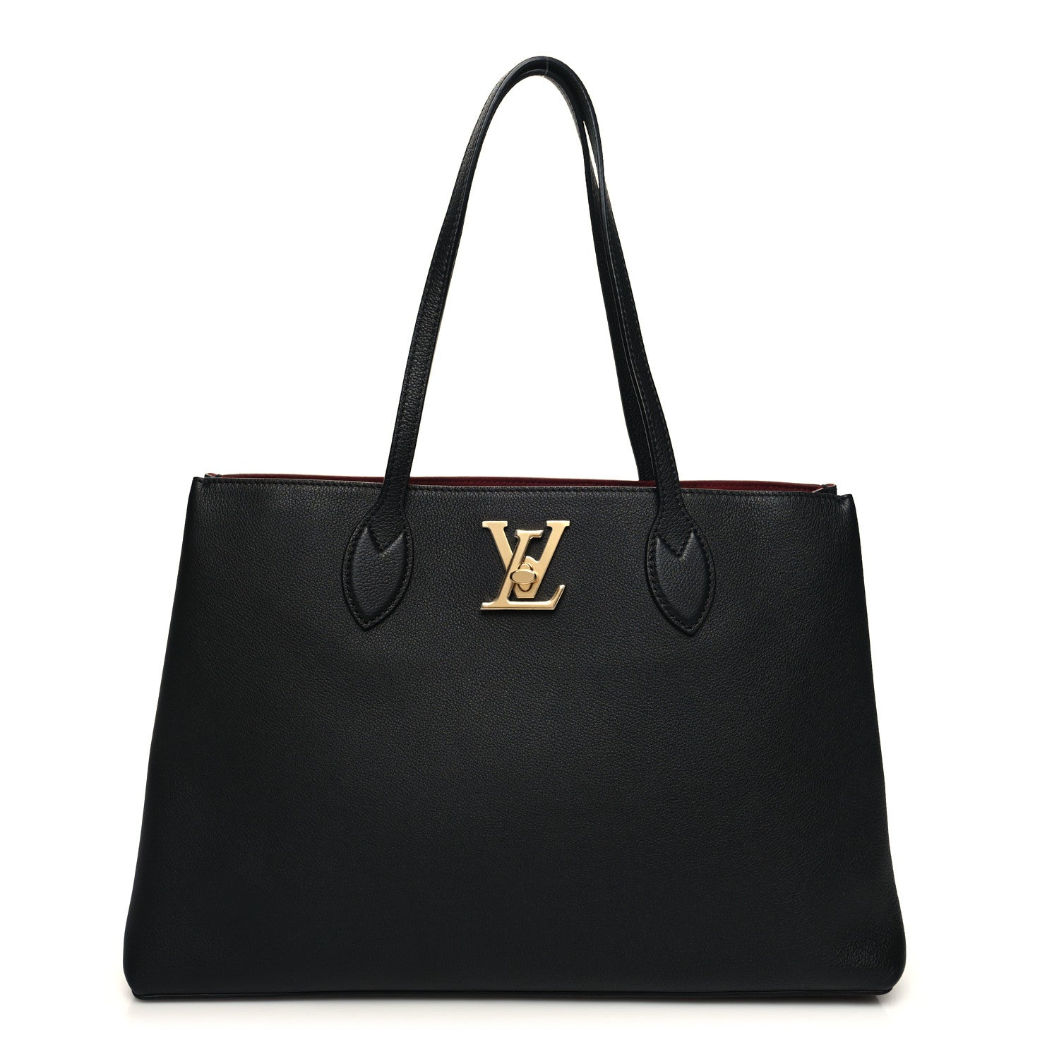 Louis Vuitton Grained Calfskin Lockme Shopper Black 1 of 10