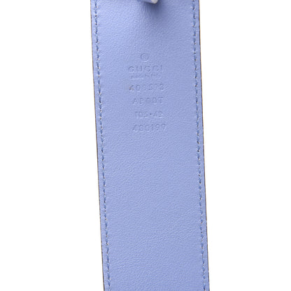 Gucci Calfskin Double G 40mm Belt 105 42 Clear Sky Blue 4 of 4