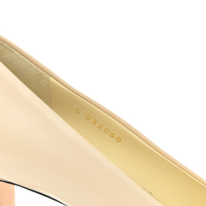 Chanel Lambskin Patent CC Cap Toe Camellia Pumps 36.5 Beige Black 8 of 8