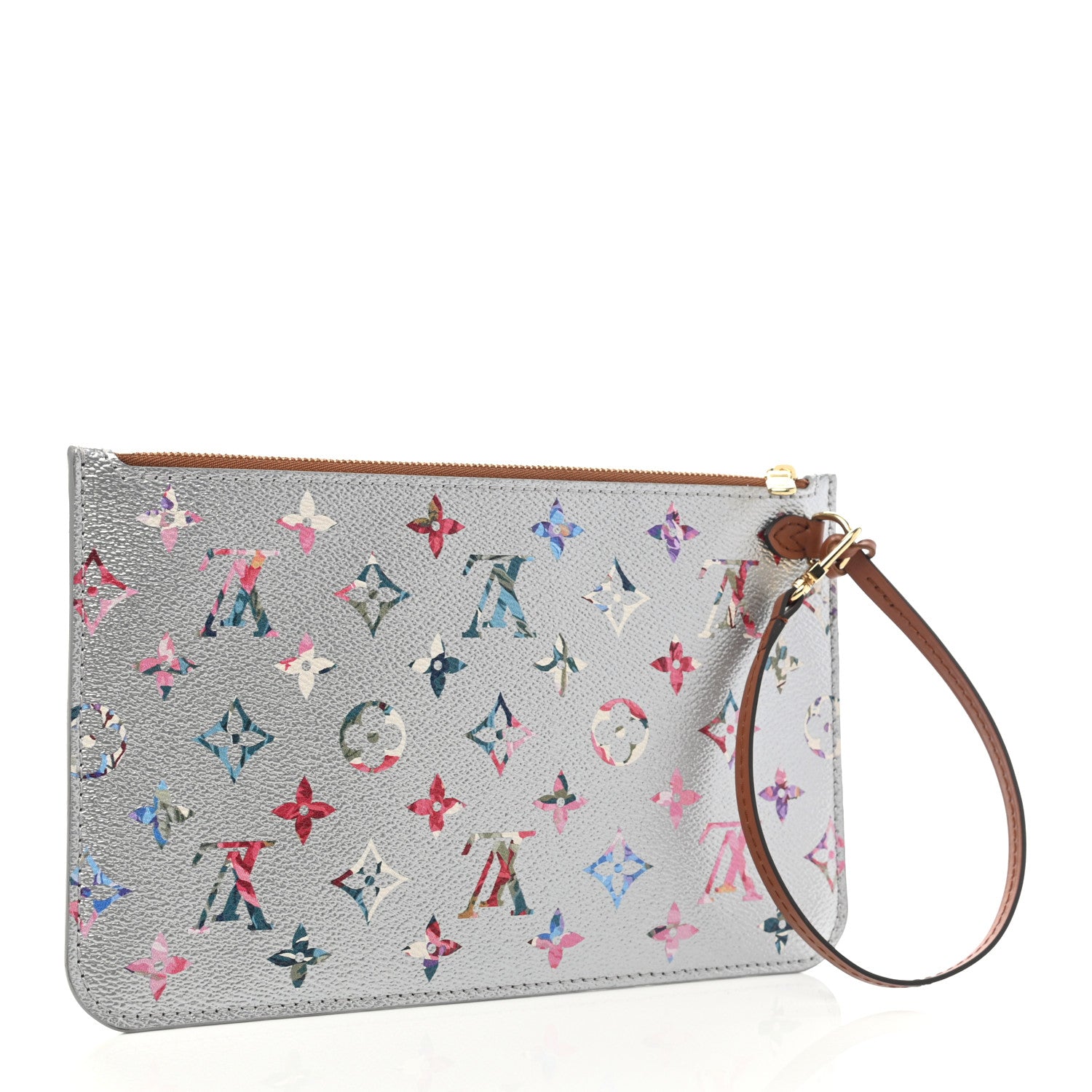 Louis Vuitton Metallic Monogram LV Garden Neverfull MM GM Pochette Silver 3 of 6