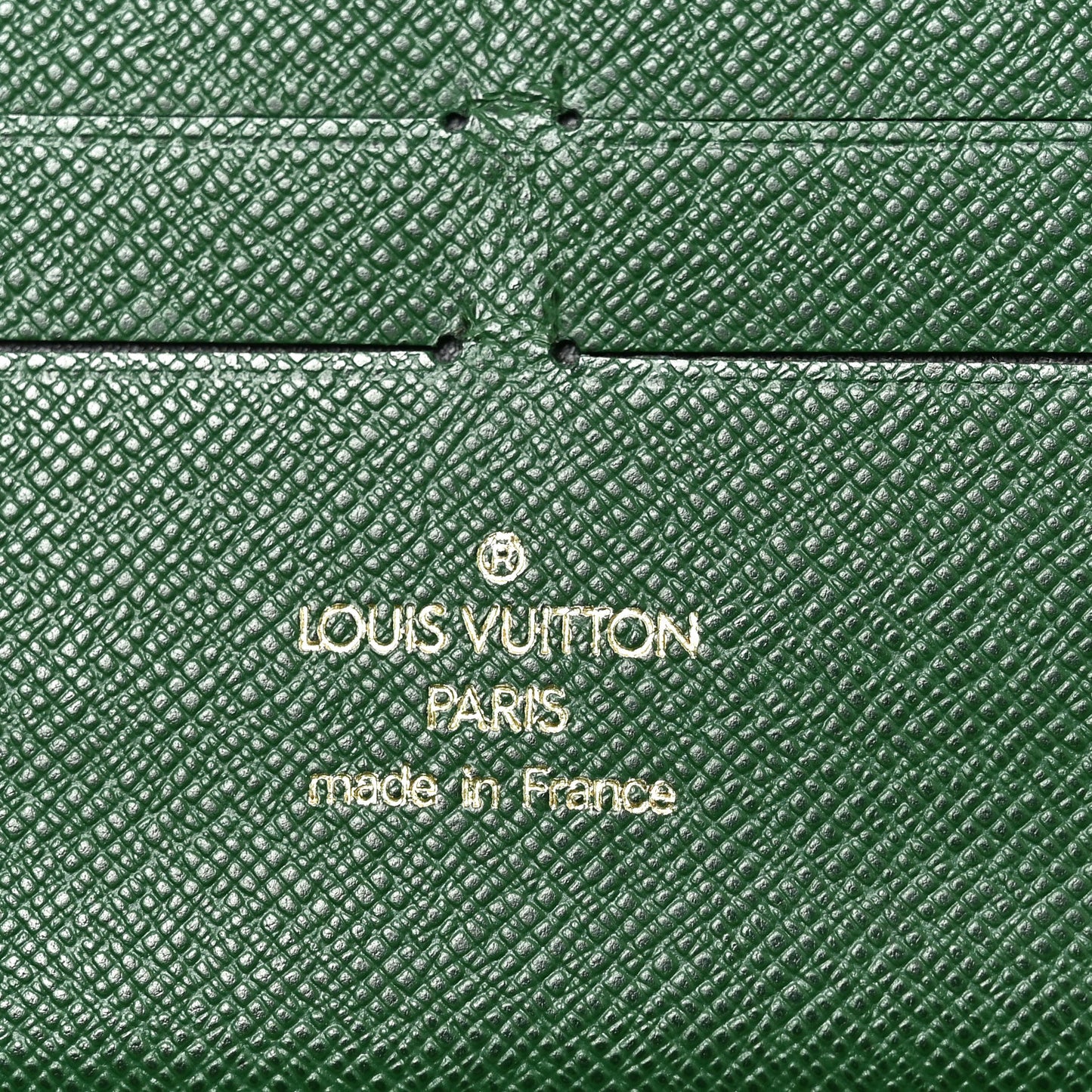 Monogram Groom Zippy Organizer Wallet Green