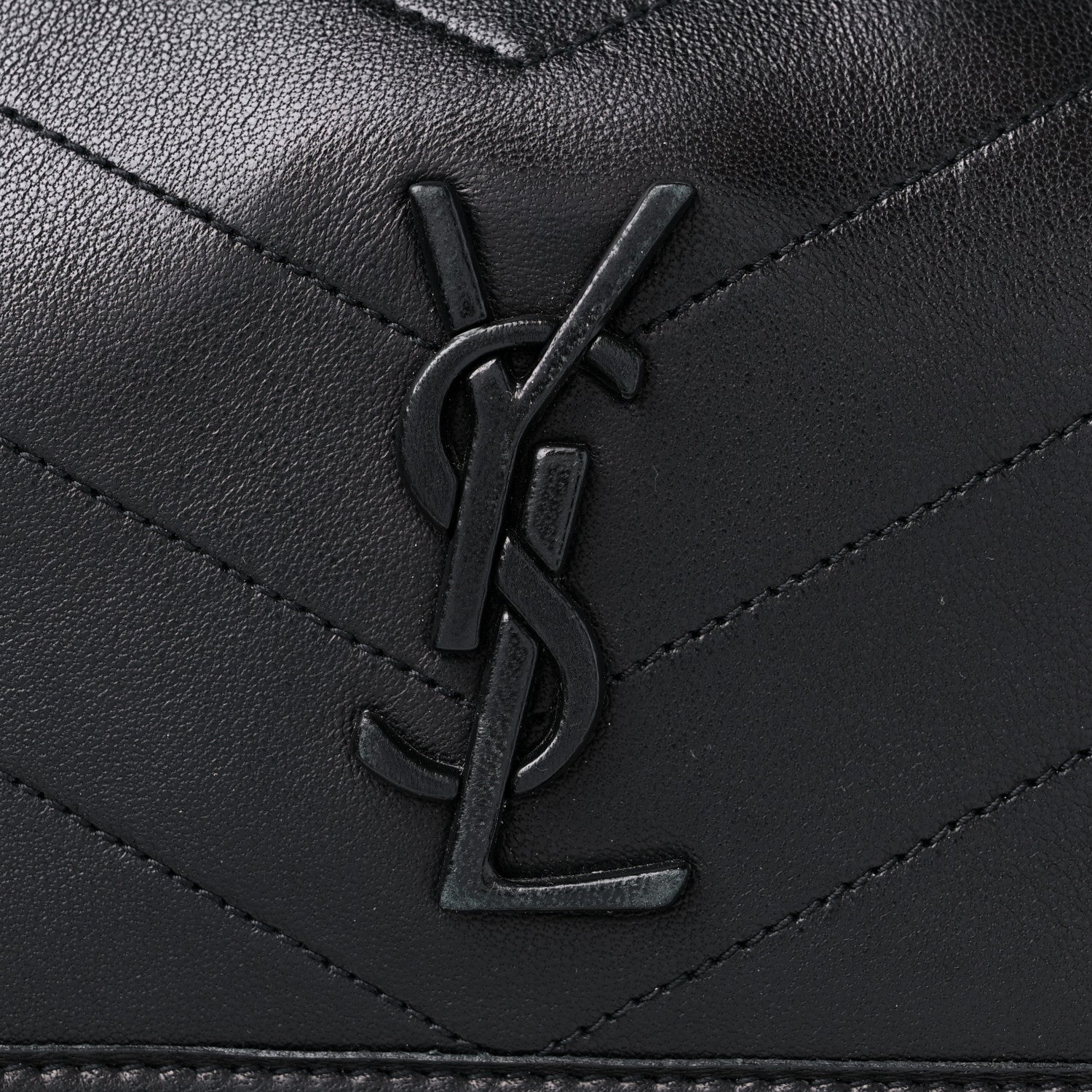 Saint Laurent Lambskin Matelasse Monogram Baby Niki Chain Satchel Black 12 of 12
