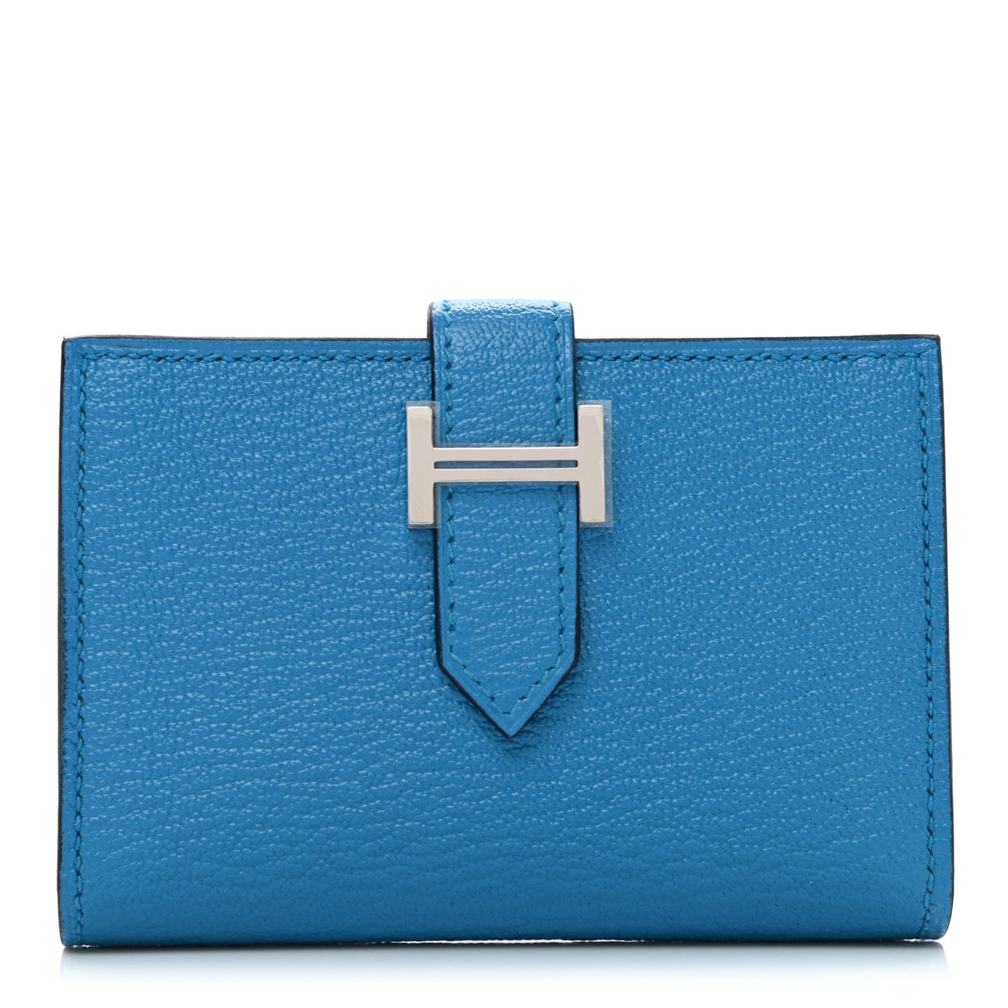 Chevre Mysore Bearn Card Holder Wallet Bleu Paradis