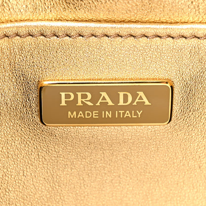 Prada Spazzolato Cleo Adjustable Strap Shoulder Bag Platino 6 of 9