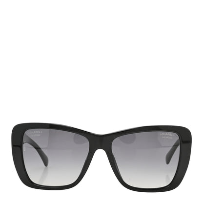 Chanel Acetate Polarized Butterfly Sunglasses 71548A Black 2 of 8