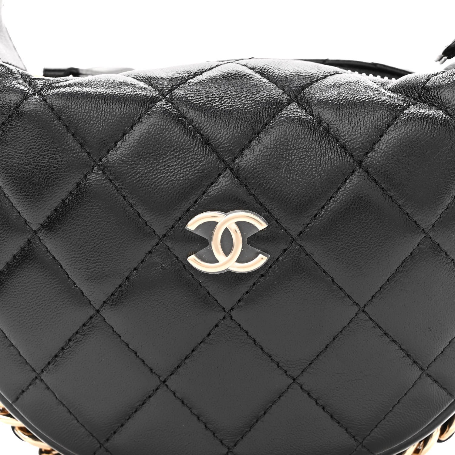 Chanel Quilted Chain Around Pouch Black 8 of 10