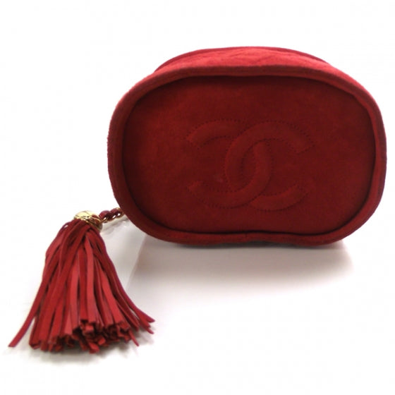 Suede Tassel Camera Case Red