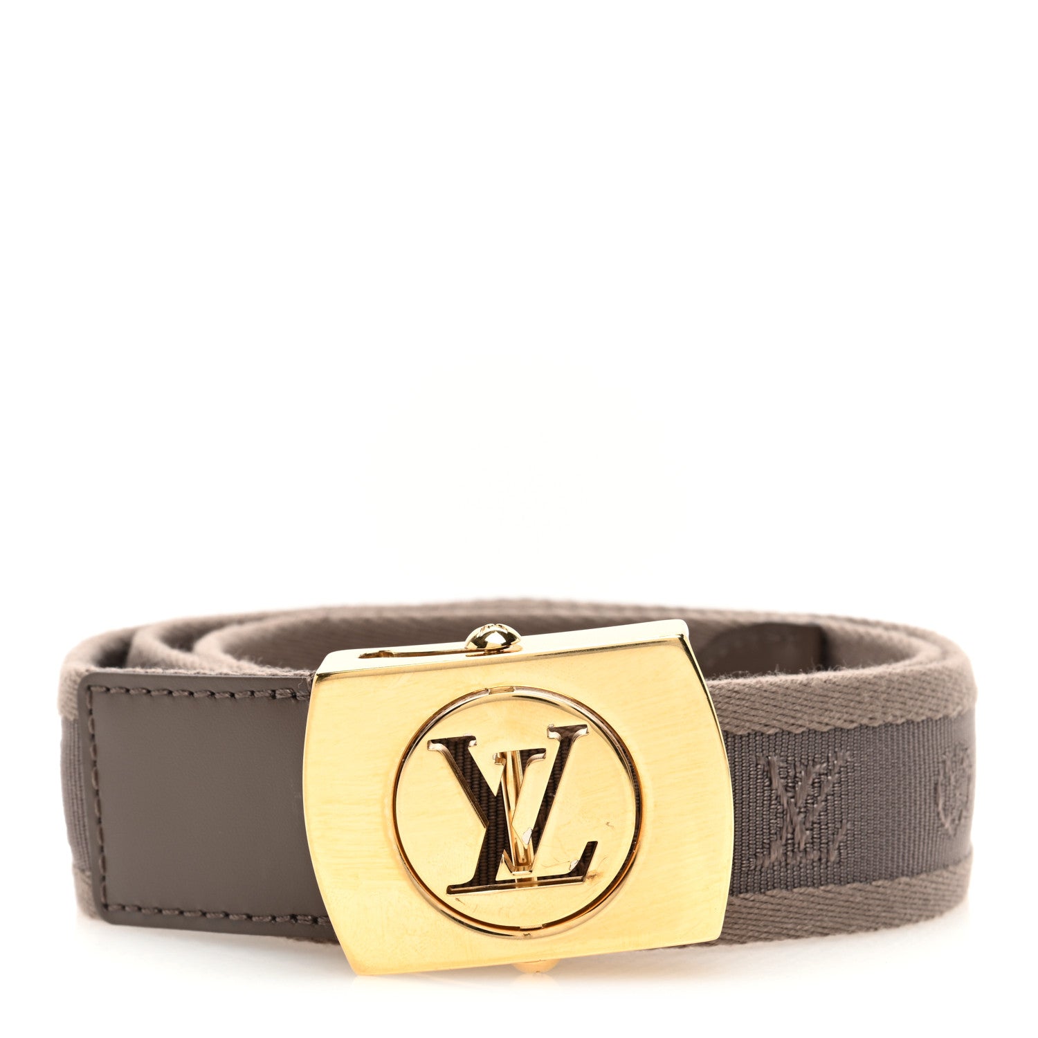 Louis Vuitton Canvas Monogram LV Cut Belt 90 36 Brown 1 of 4
