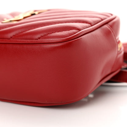 Saint Laurent Calfskin Matelasse Monogram Lou Belt Bag Rouge Eros 10 of 13