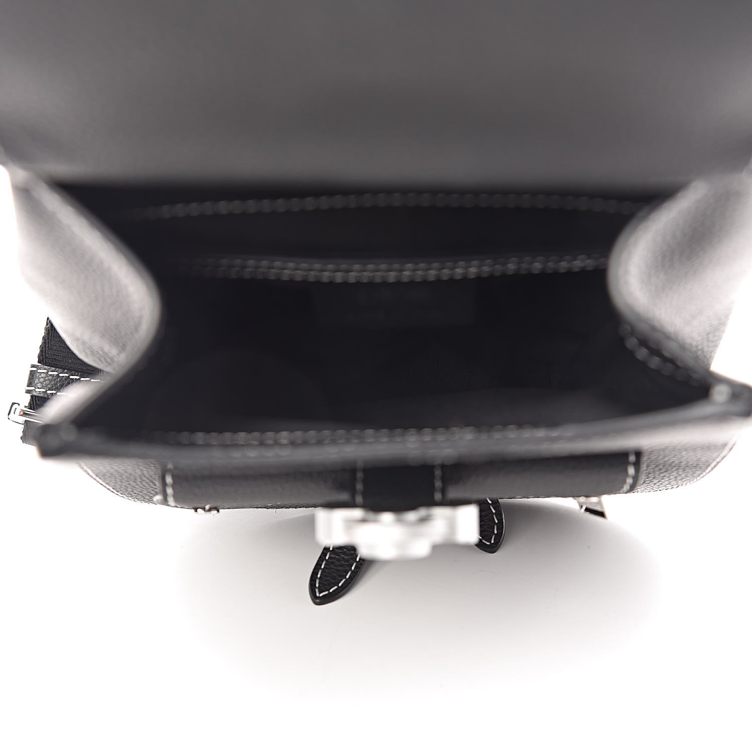 Christian Dior Calfskin Saddle Backpack Black 6 of 12