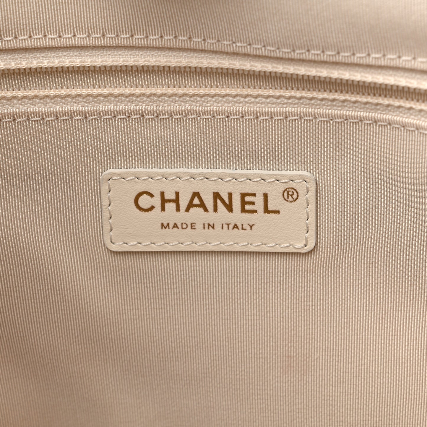Aged Calfskin Small Charms Deauville Tote White