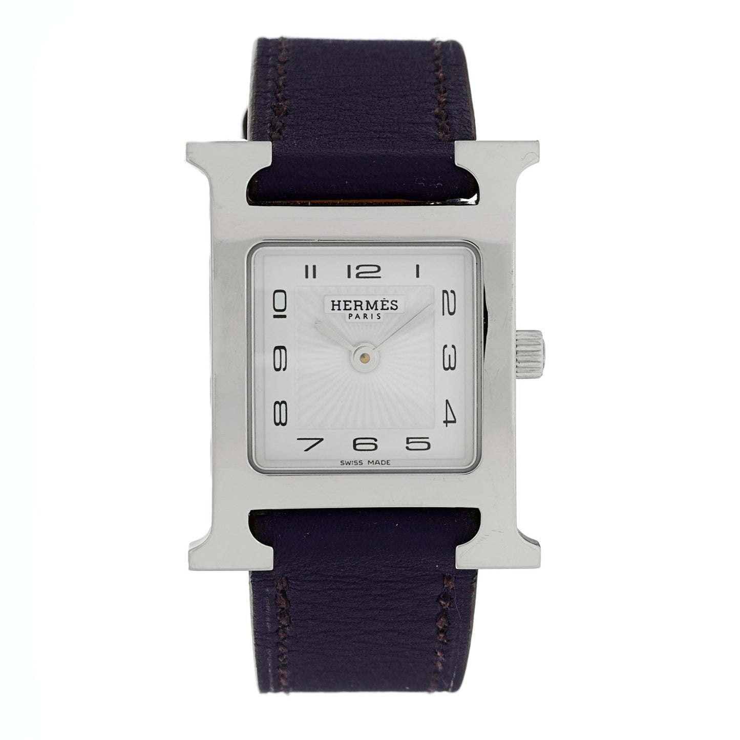 Stainless Steel Swift 21mm Heure H Hour Quartz Watch Iris
