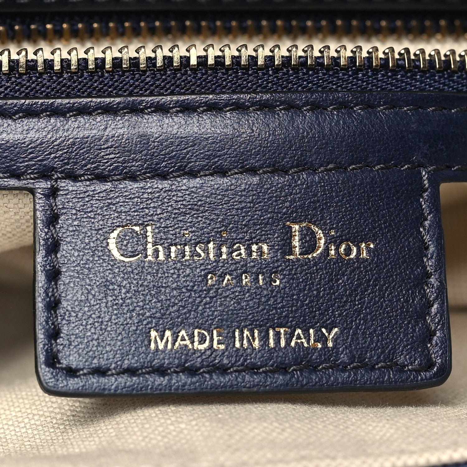 Christian Dior Canvas Embroidered Dioriviera Saddle Bag Blue