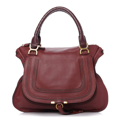 Chloe Calfskin Large Marcie Satchel Garnet 1 of 9