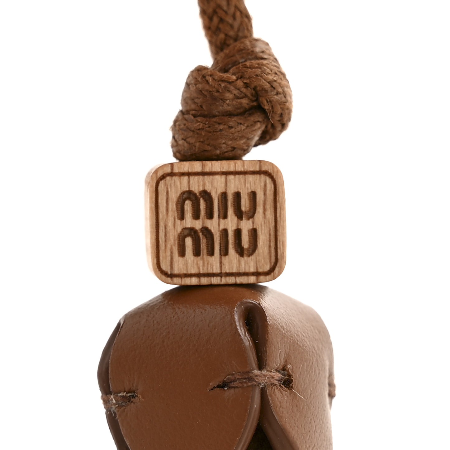 Calfskin Micro Trick Bag Charm Cognac