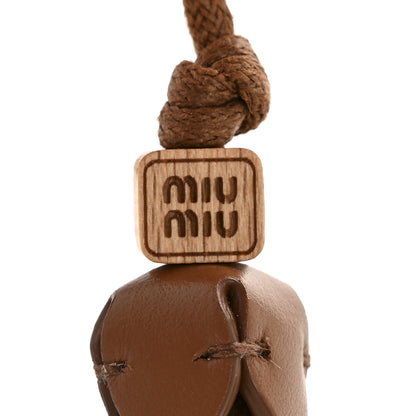 Miu Miu Calfskin Micro Trick Bag Charm Cognac 3 of 3