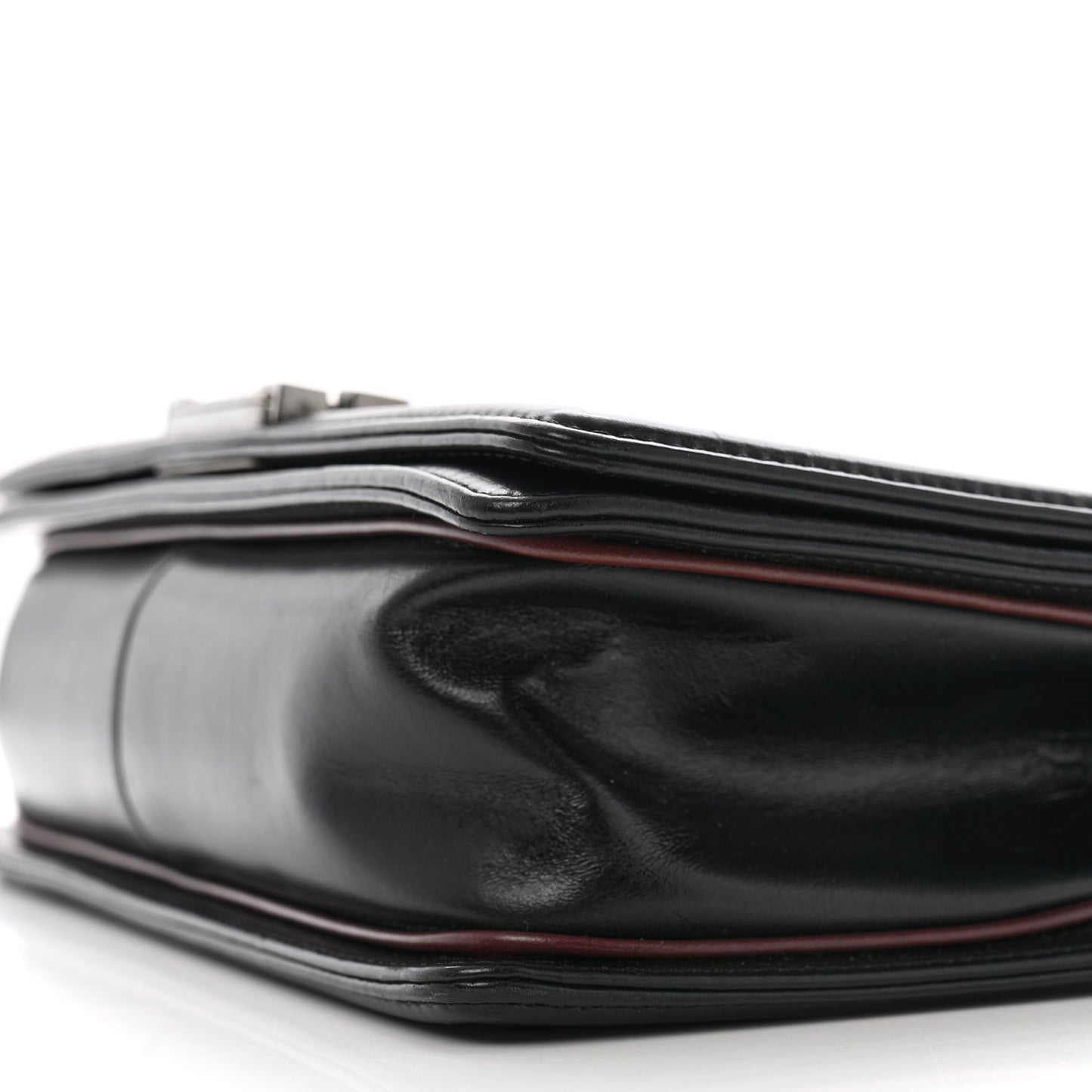 Calfskin Embossed Medium Paris Salzburg Boy Flap Black