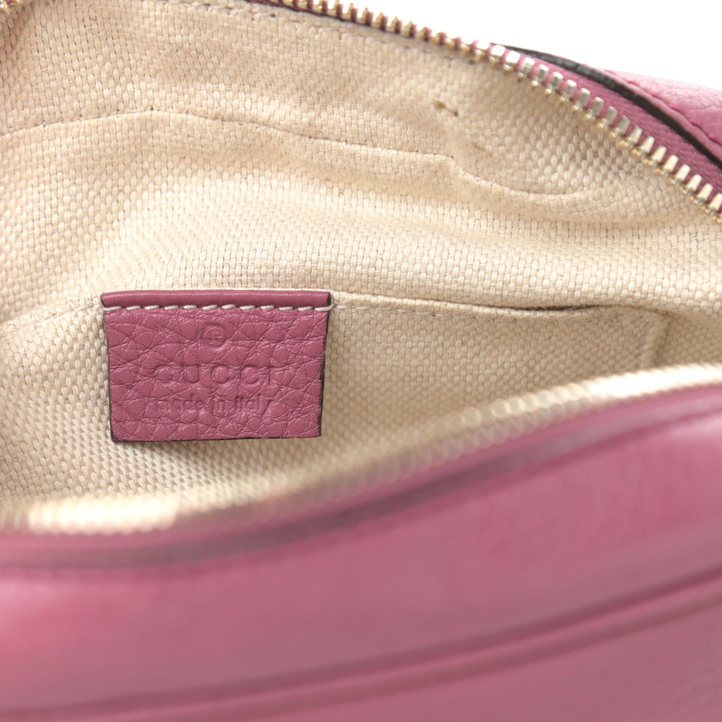 Pebbled Calfskin Small Soho Disco Bag Peonia Flower