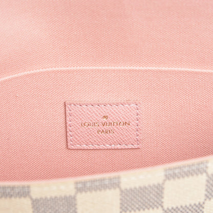 Louis Vuitton Damier Azur Pochette Felicie Chain Wallet Rose Ballerine 6 of 8